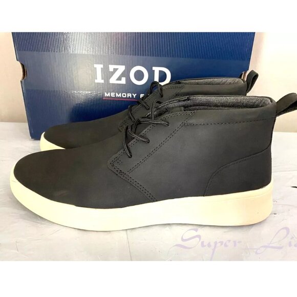 NEW IZOD Men\'s Palmer Memory Foam Chukka Boots - Black main image 8